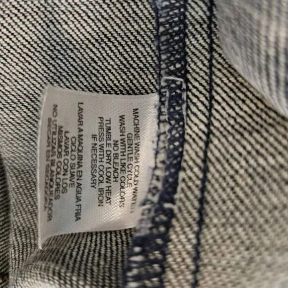 Jones New York Sport stretch denim jacket with beaded accent. M. - Picture 5 of 5